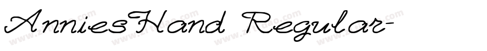 AnniesHand Regular字体转换